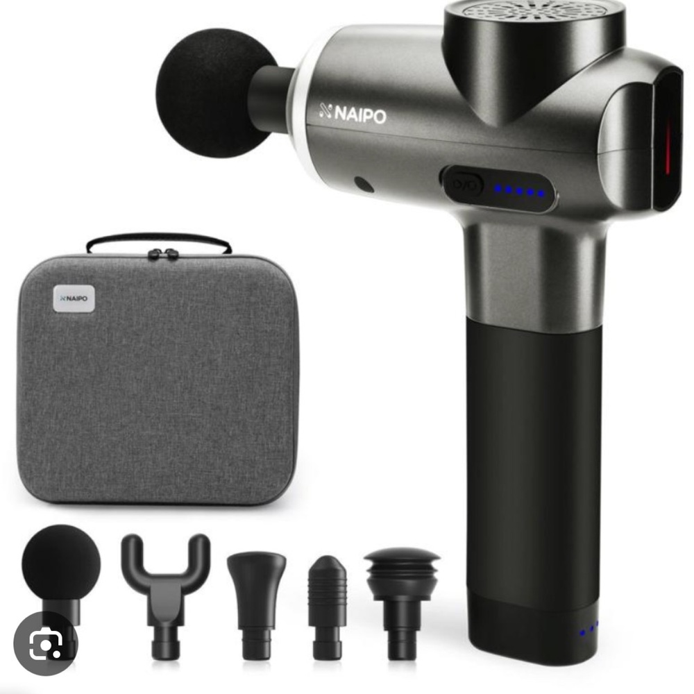 Naipo MGPC-007 Black Deep Tissue Percussion Muscle Massager with Case